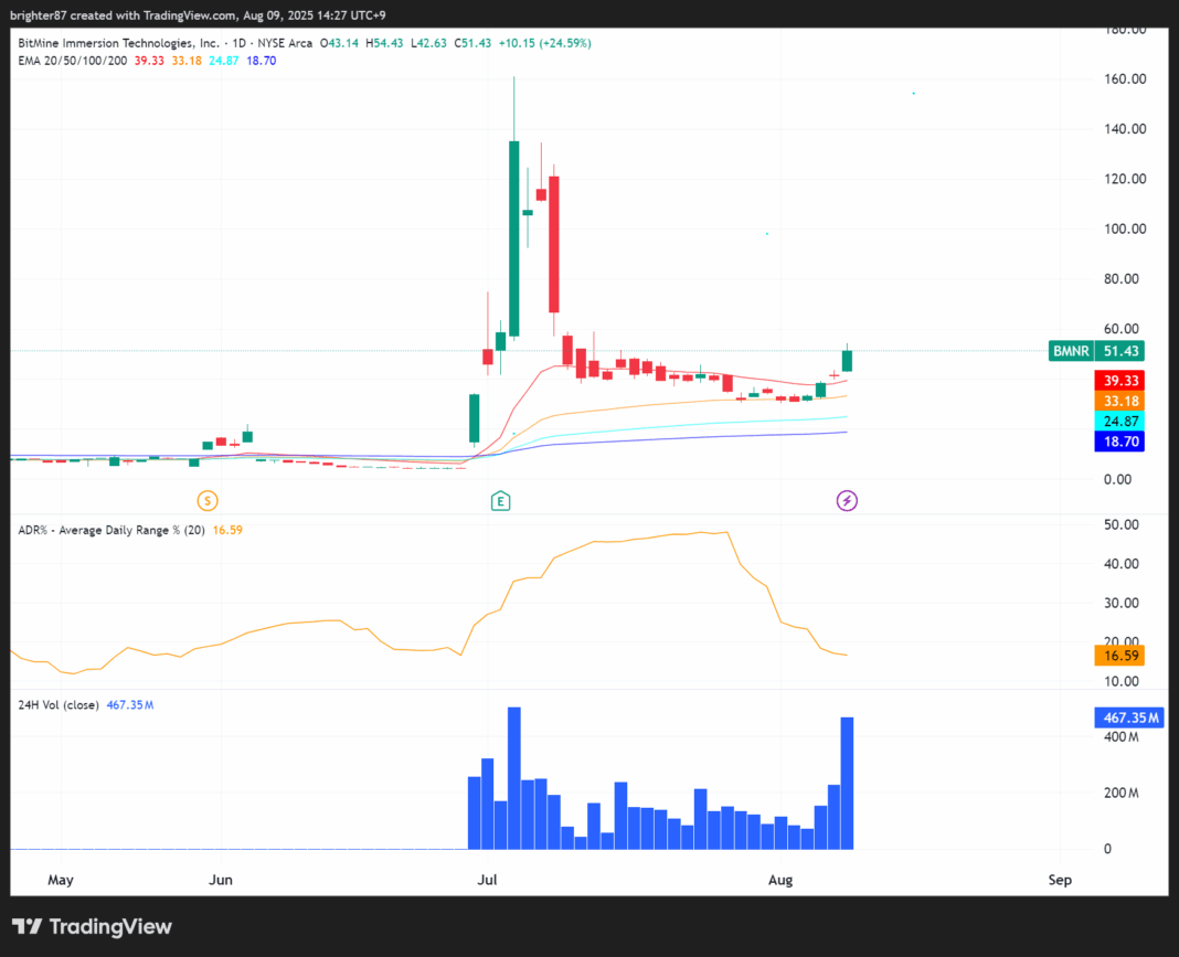 2025-08-09 GEVX, CONL, BMNR 홀딩