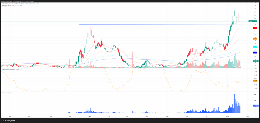 2025-08-21 UVXY, SOXS 매도, ONDS 매수, 현금 비중 50%